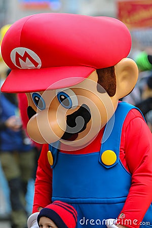 Toon Walkâ€“Mascots Parade-Super Mario-Nuremberg 2016 Editorial Stock Photo